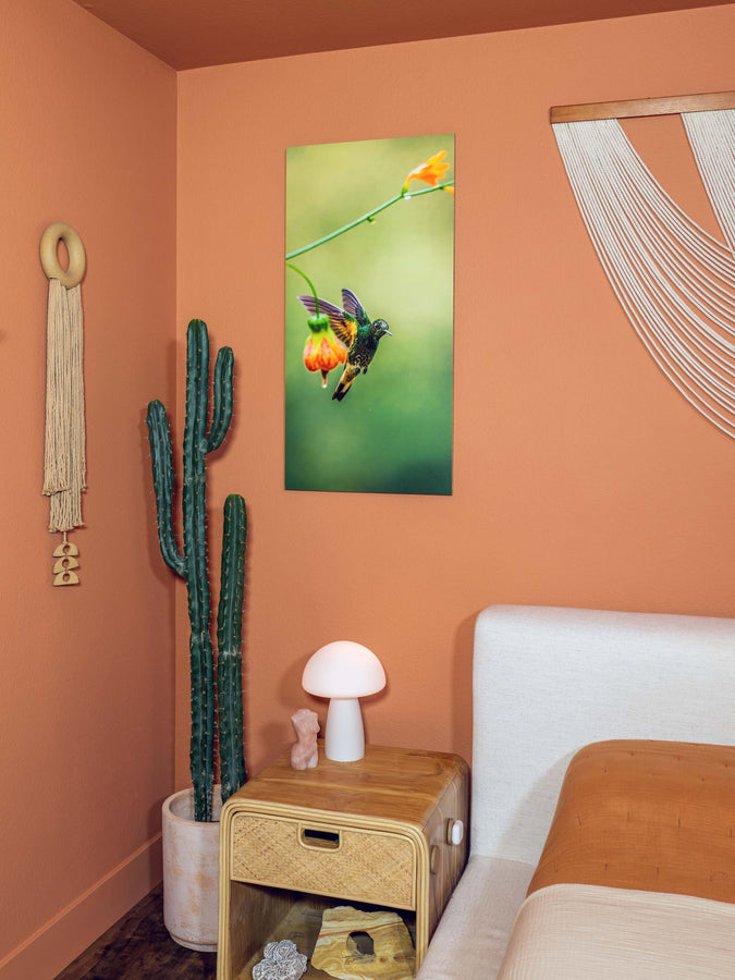 This is a Vertical Large size Print on one side of his bed.