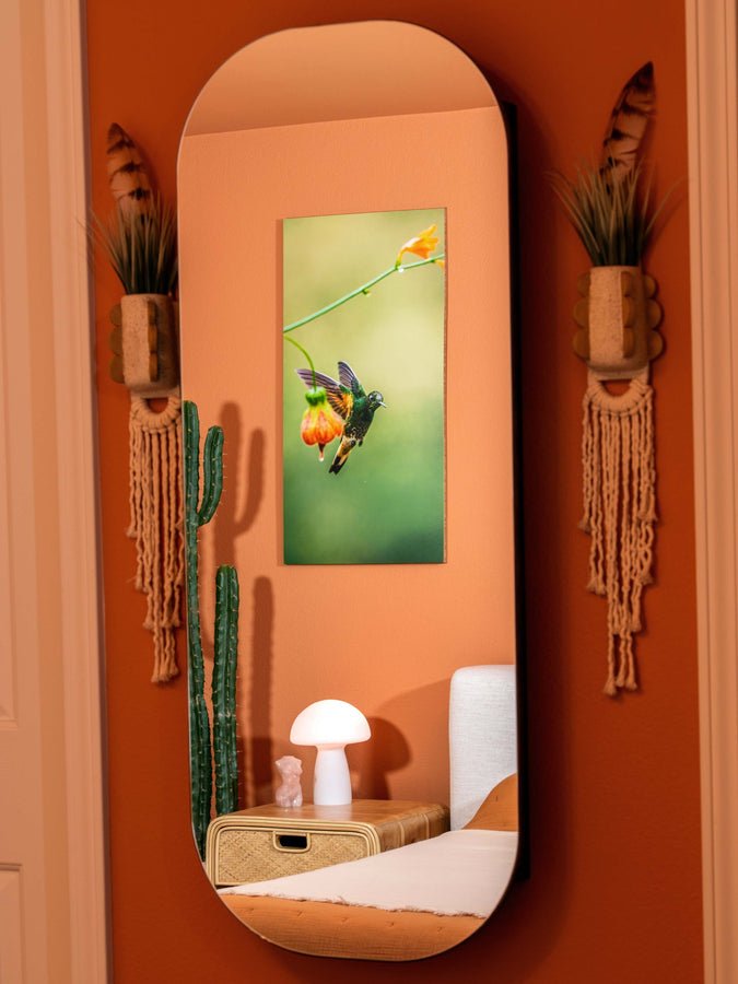 Here is another angle of the Print on his side of the bed, as seen from a mirror.