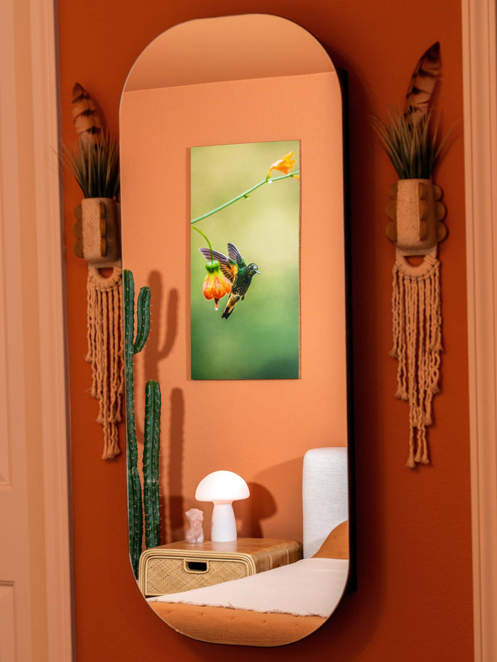 Here is another angle of the Print on his side of the bed, as seen from a mirror.