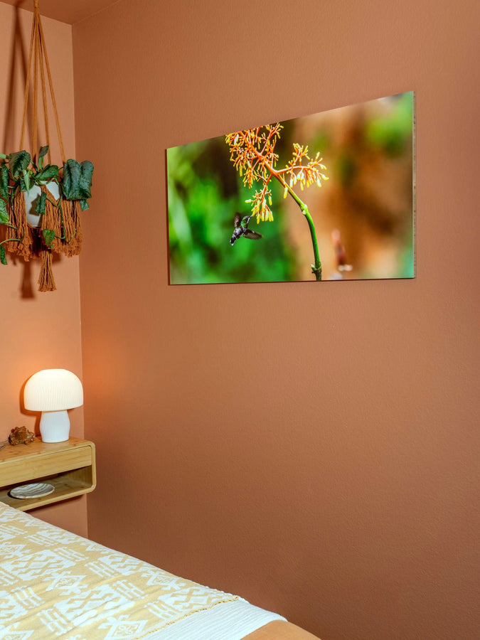 This is a Horizontal Large Bamboo Print hanging in BAM's guest bedroom.