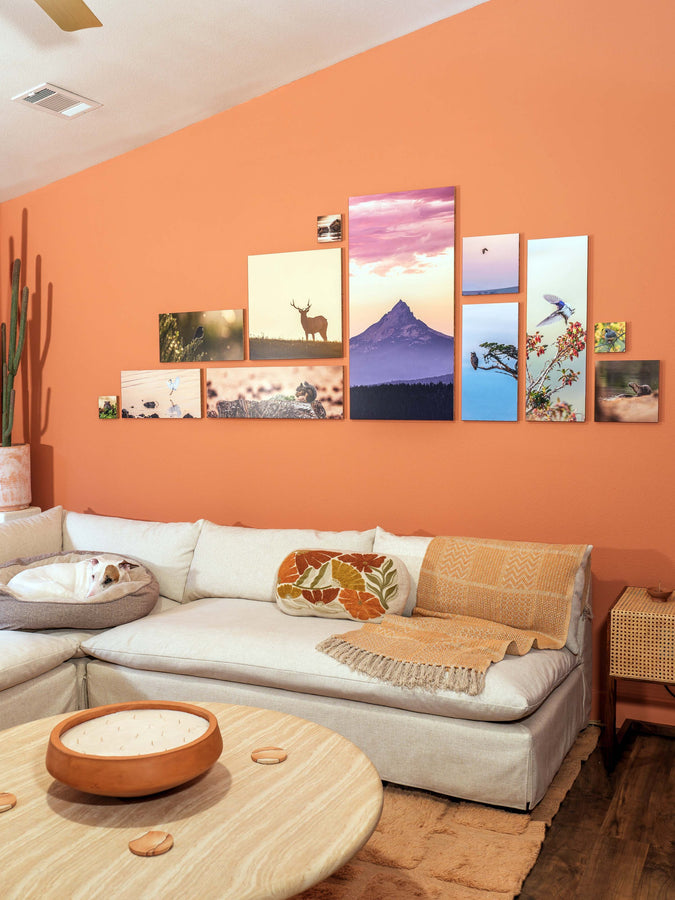 I should create a unique layout of Bamboo Prints for my den.