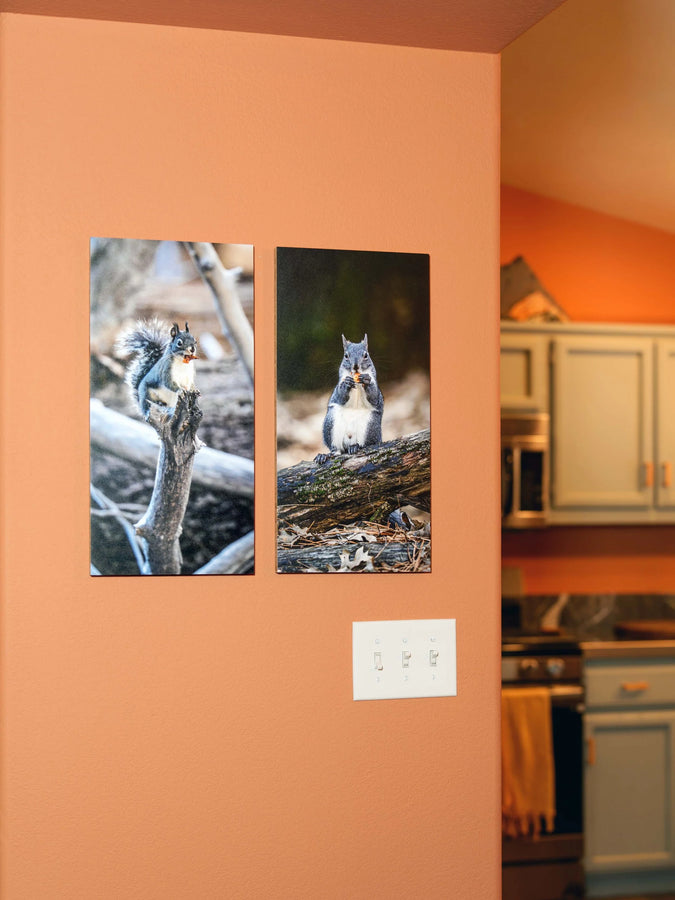 This wall is in between the living room and kitchen. These are Vertical Small Prints.